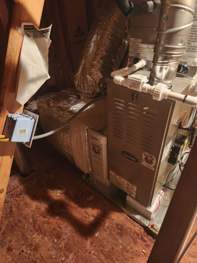 Marietta, GA - Installed new Carrier High Efficiency system with Ecobee Wifi Thermostat and Aprilaire media filter 