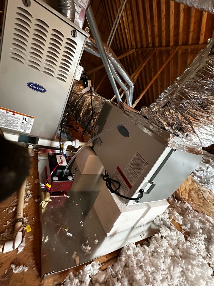 Smyrna, GA - Installed new Aprilaire dehumidifier. Installed new condensate pump and tied into AC drain. Installed Reme Halo LED purifier. Tested all new equipment. System is working as needed. Thank you for choosing Bartlett Heating and Cooling. 