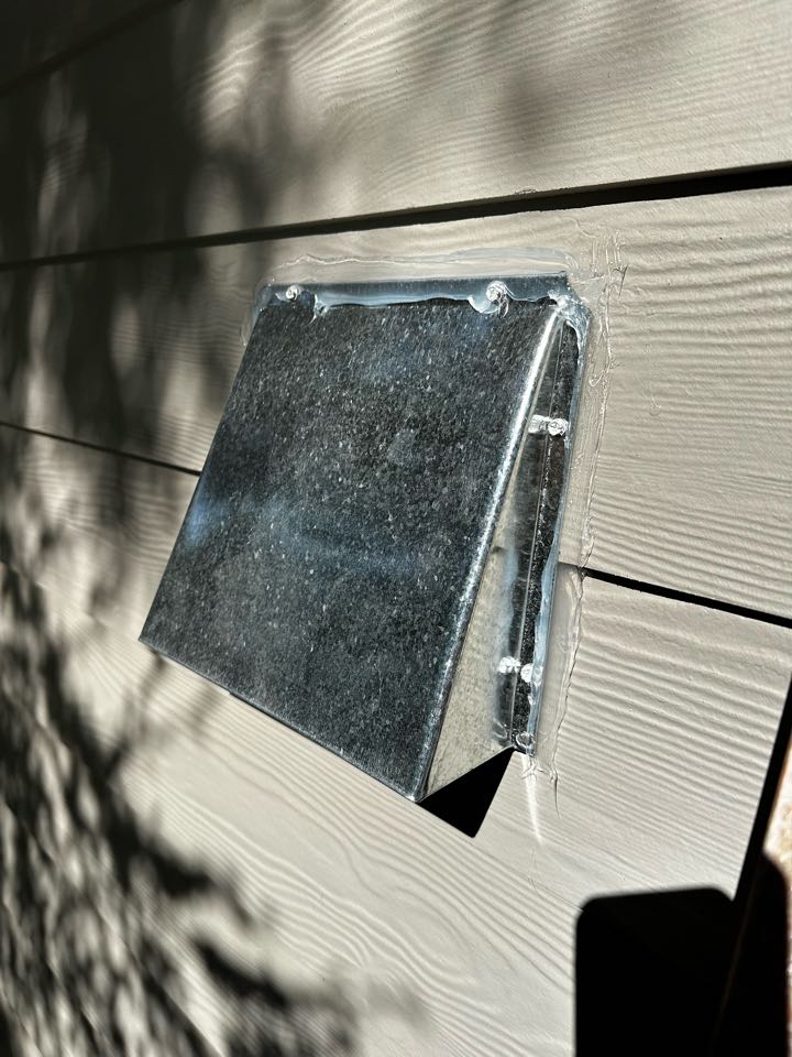 Smyrna, GA - Ran six inch single wall pipe for vent hood. Sealed outside with silicone. Taped seams in attic. Thank you for choosing Bartlett Heating and Cooling. 