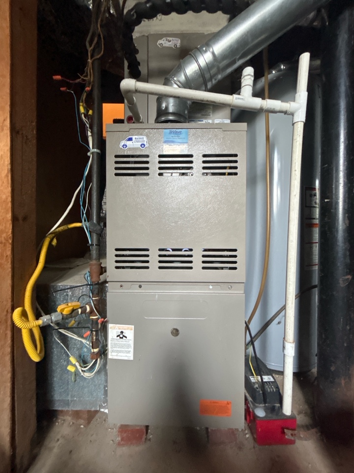 HVAC heating maintenance on Goodman furnace in Smyrna. 