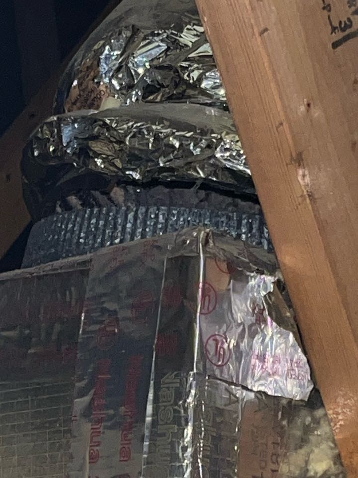 Finding disconnected duct in attic 