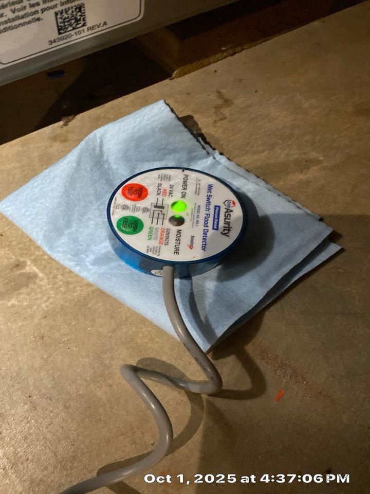 Water safety on floor to turn of system of water leak occurs.