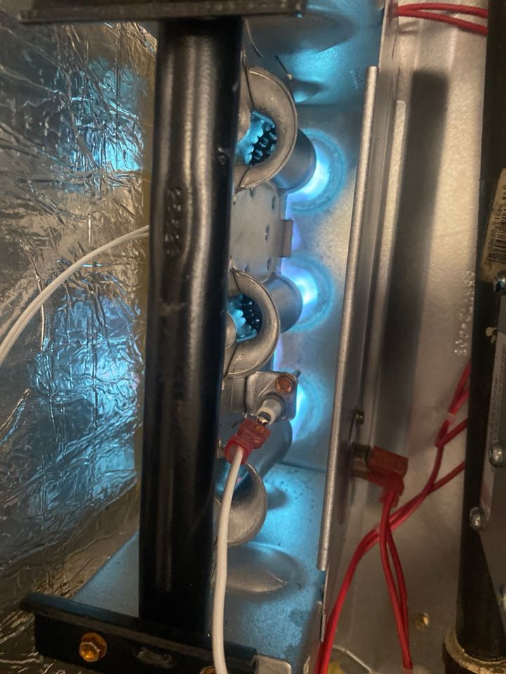 Propane furnace heat maintenance with media filter replacement.