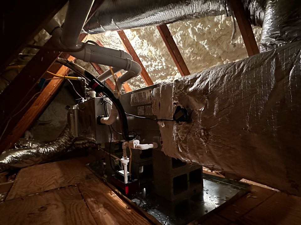 Marietta, GA - Replaced existing mechanical system. Installed new UV light, air cleaner and Aprilaire filter rack. Installed new Ecobee thermostat. Replaced plenums. Set gas pressures and charged air conditioner. System is working as needed. Thank you for choosing Bartlett Heating and Cooling. 