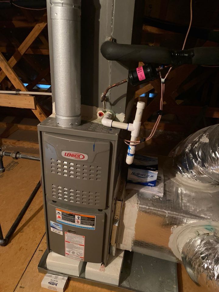 Gas furnace heat maintenance with ionizer air purifier and filter replacement.