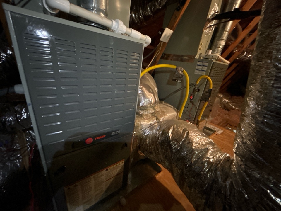 HVAC heating maintenance on Trane furnaces in Smyrna. 