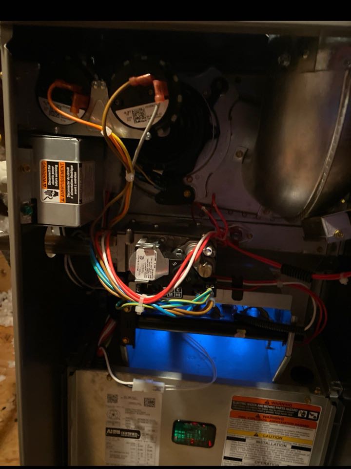 Carrier 2 stage gas furnace with new pressure switches. 