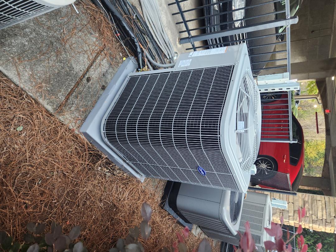 Smyrna, GA - Installed new Carrier wall mount airhandler and Carrier Heatpump with Ecobee Wifi Thermostat 