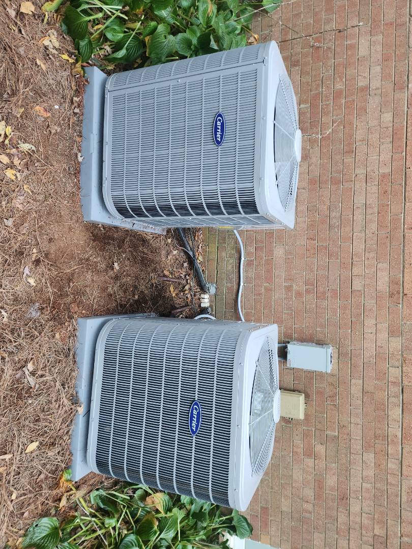Marietta, GA - Installed 2 new Carrier High Efficiency 2stage variable speed gas furnaces Carrier High Efficiency Condensers with Ecobee Wifi Thermostats and Aprilaire media filter 