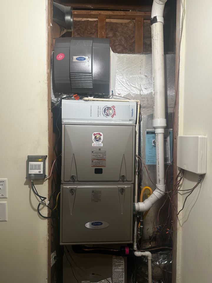 Atlanta, GA - Replaced existing mechanical system. Replaced thermostat. Replaced humidifier. Tested heat and air conditioner. System is working as needed. Thank you for choosing Bartlett Heating and Cooling. 