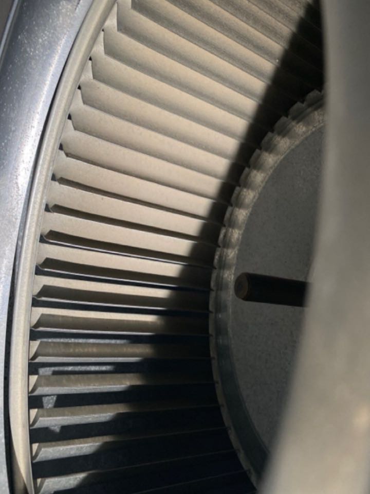 Heat maintenance, 1” filter replacement, dust accumulation on blower wheel.