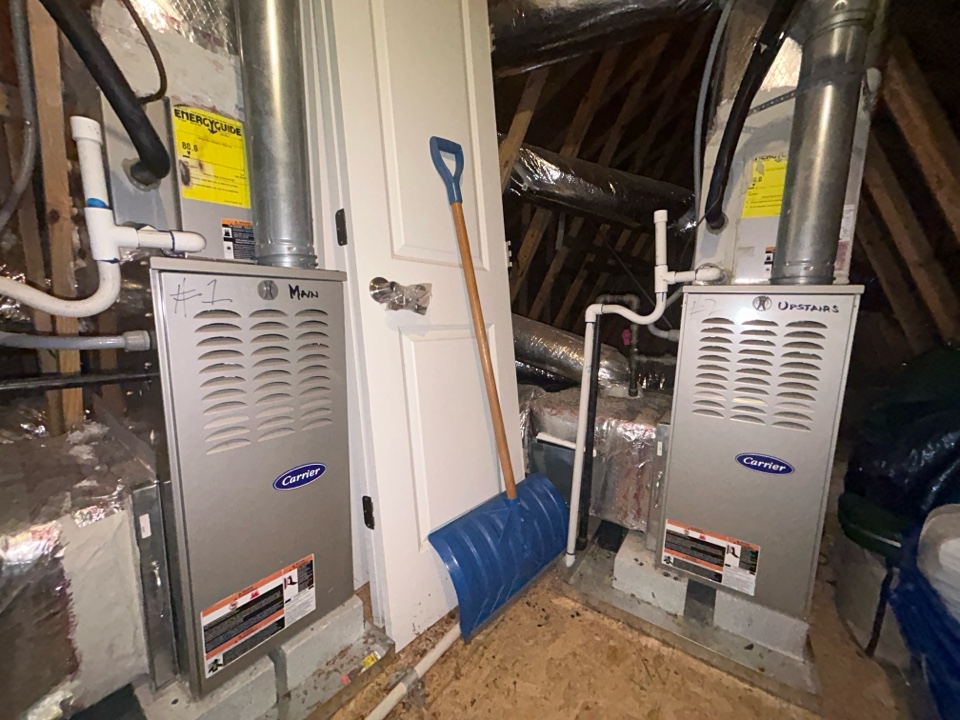 HVAC heating maintenance on Carrier furnaces in Smyrna. 