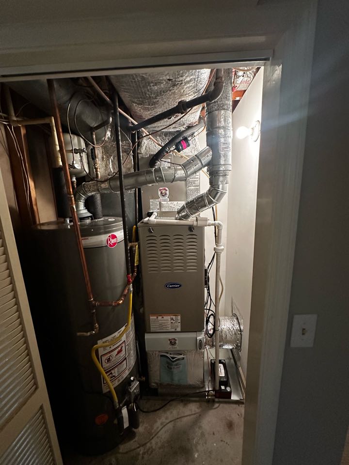 Marietta, GA - Replaced existing mechanical systems for upstairs and main floor systems. Installed new returns upstairs and moved supply closer to window. Installed 10 inch return in basement. Set gas pressures on both systems and tested air conditioners. Systems are working as needed. Thank you for choosing Bartlett Heating and Cooling. 