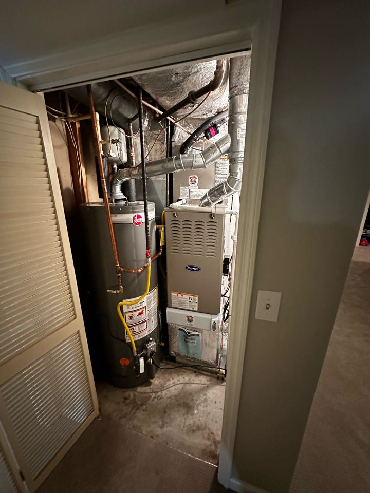 Marietta, GA - Replaced existing mechanical systems for upstairs and main floor systems. Installed new returns upstairs and moved supply closer to window. Installed 10 inch return in basement. Set gas pressures on both systems and tested air conditioners. Systems are working as needed. Thank you for choosing Bartlett Heating and Cooling. 