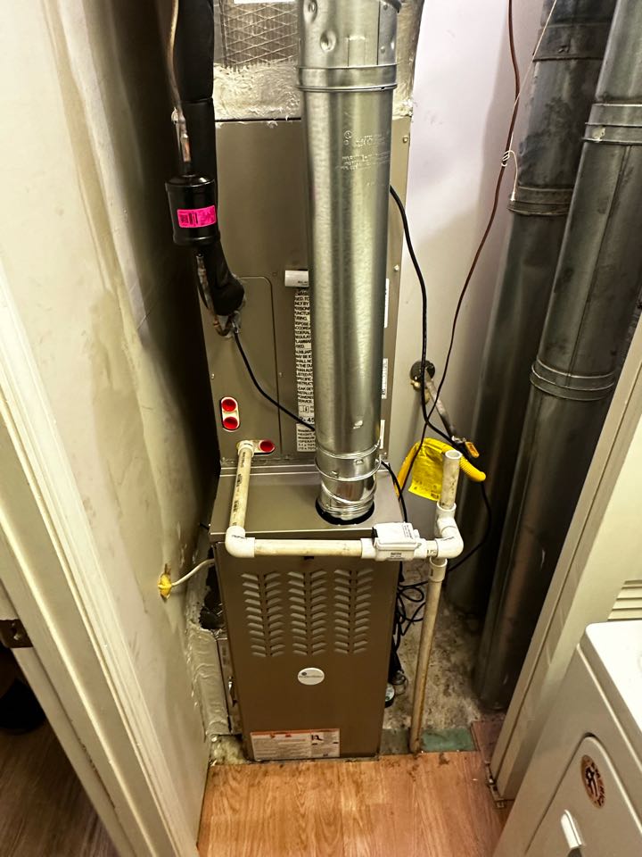 Replaced existing mechanical system. Installed UV light. Sealed duct connections. Replaced all single wall flue pipe. Tested system in heat and cool. System is working as needed. Thank you for choosing Bartlett Heating and Cooling. 