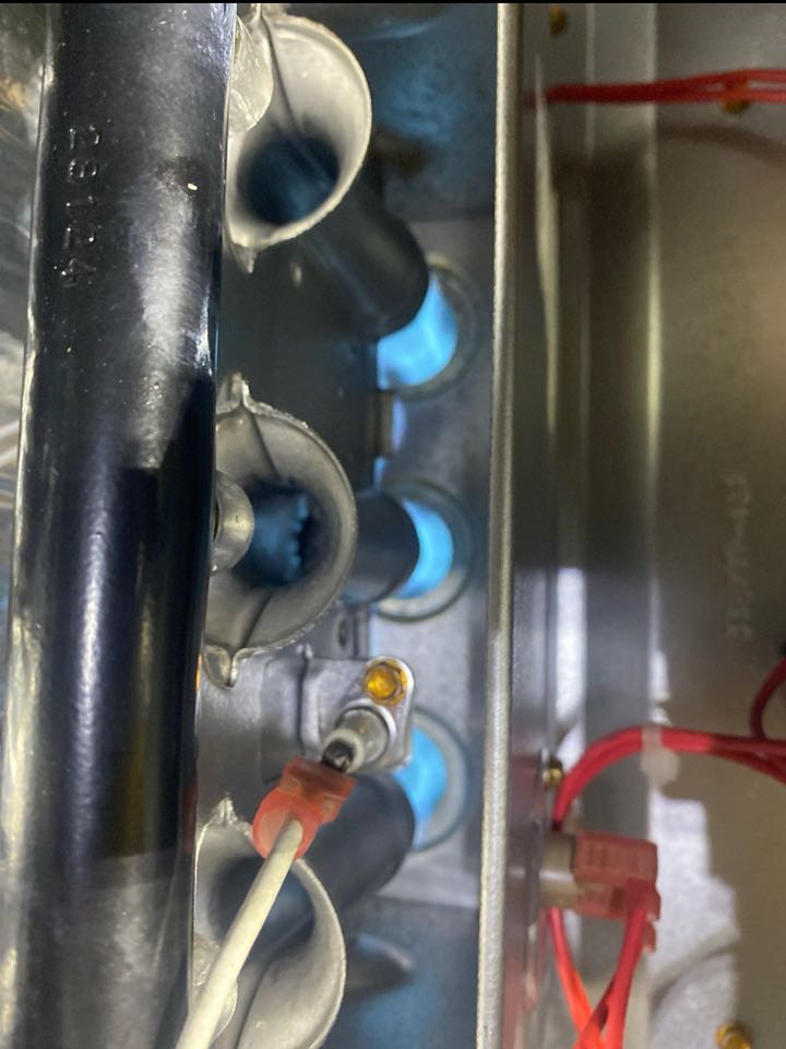 Gas furnace heat maintenance with filter replacement and component check.