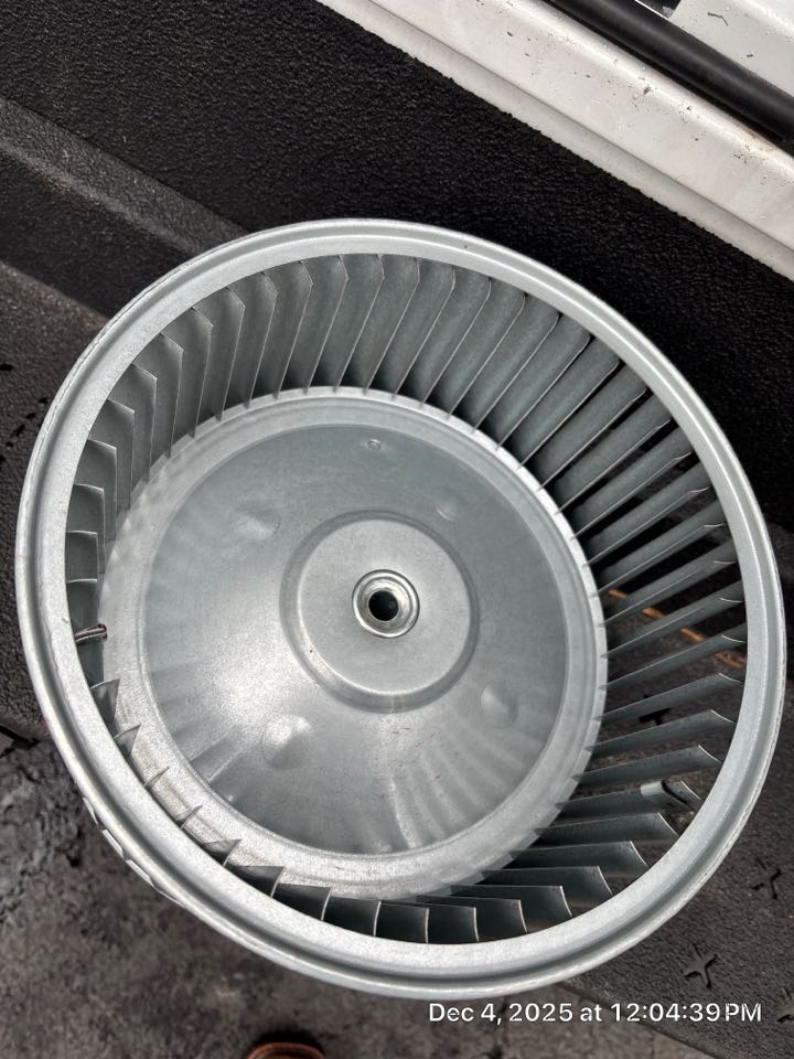 3 system heating maintenance. Found impacted blower wheel and cleaned onsite after approval. 