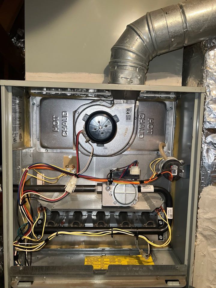 Inspecting Trane furnace