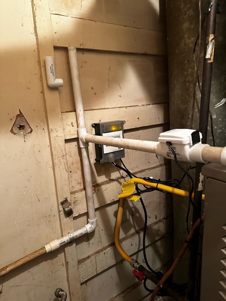 Replaced existing mechanical system. Sealed duct connections. Removed duct tape from return grill. It needs to stay off for system to function properly. Set gas pressures and charged air conditioner. 