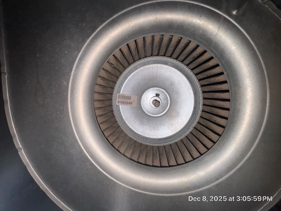 2 System Heating Maintenance. Where two impacted blower wheels were found. 