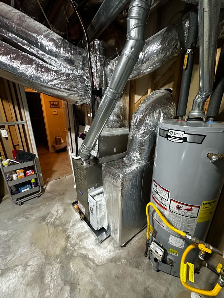 Marietta, GA - Replaced existing mechanical system serving the basement. Replaced return and supply plenum. Added 8 inch supply. Installed Aprilaire filter rack. Set gas pressures. System is working as needed. Thank you for choosing Bartlett Heating and Cooling. 