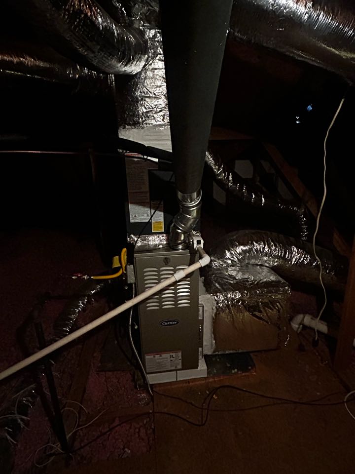 Replaced furnace and changed duct board plenums to metal