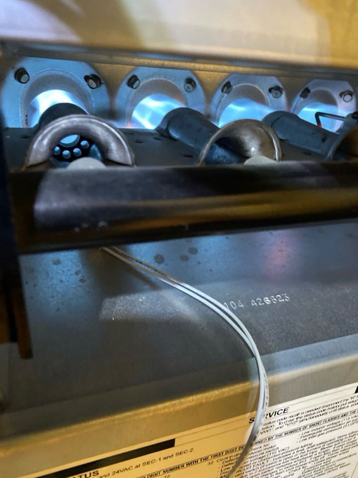 Carrier gas furnace heating properly. 