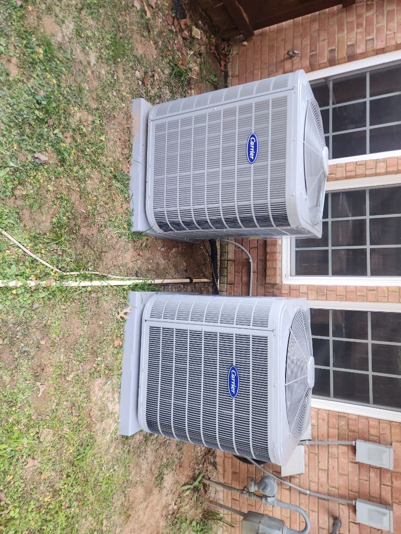 Smyrna, GA - Installed 2 new Carrier High Efficiency gas furnaces with Carrier condensers 