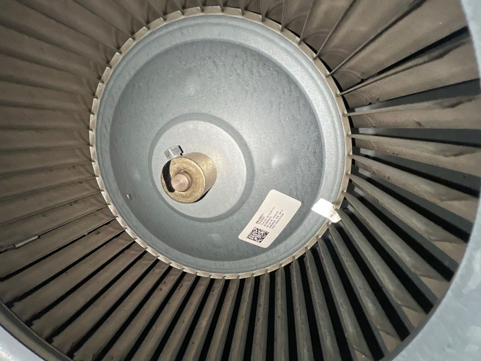 Inspecting dirty blower wheel