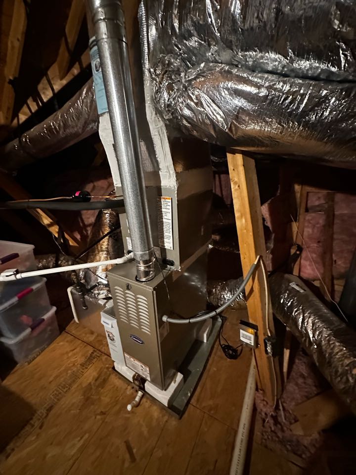 Replaced existing mechanical system serving the upstairs. Added 12 inch return. Set gas pressures and tested air conditioner. System is working as needed. Thank you for choosing Bartlett Heating and Cooling. 