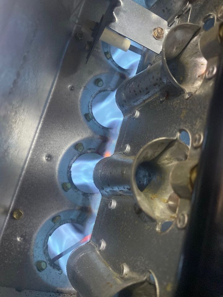 Carrier gas furnace heat maintenance with Aprilaire media filter replacement.