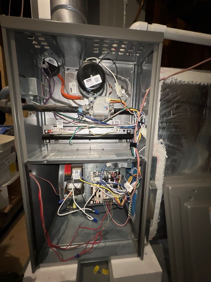 Performing maintenance on Lennox furnace