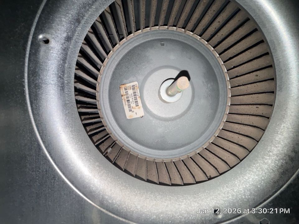 Smyrna, GA - Two system heating maintenance found both blower wheels are needing to be pulled and cleaned and uvc light need to be installed for the basement level air handler unit. System are operating properly at this time. 