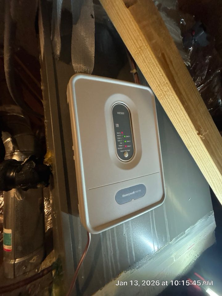 Marietta, GA - No Heat service call found shorted external transformer and shorted zone board. Replaced onsite with customers approval. System is operating properly at this time. 