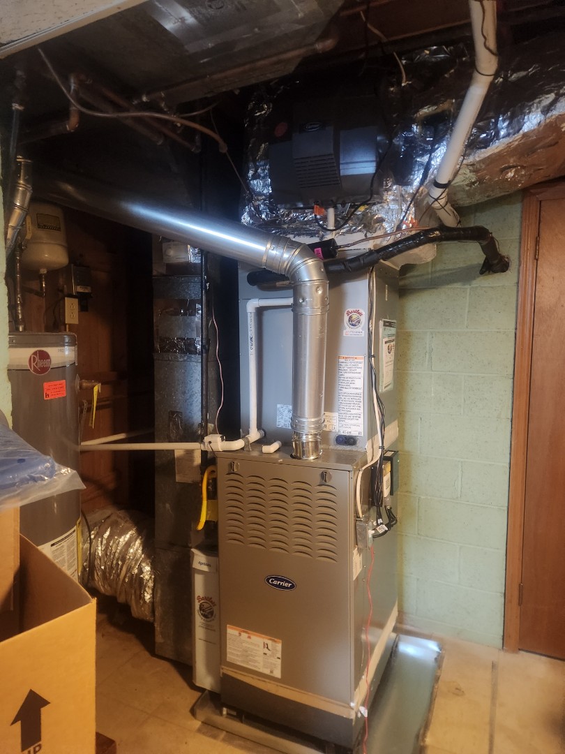 Marietta, GA - Installed new Carrier High Efficiency 2stage variable speed gas furnace Carrier condenser Ecobee Wifi Thermostat Aprilaire media filter Carrier Humidifier 