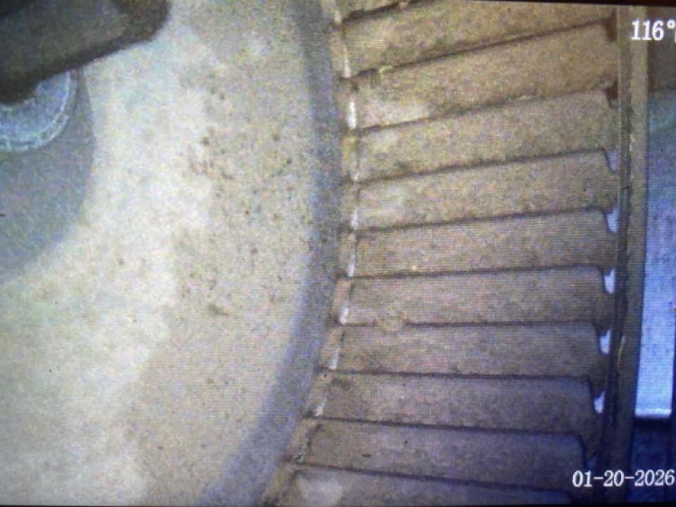 Very dirty blower wheel with failed blower motor bearings, new system proposal to replace 23 year old system.