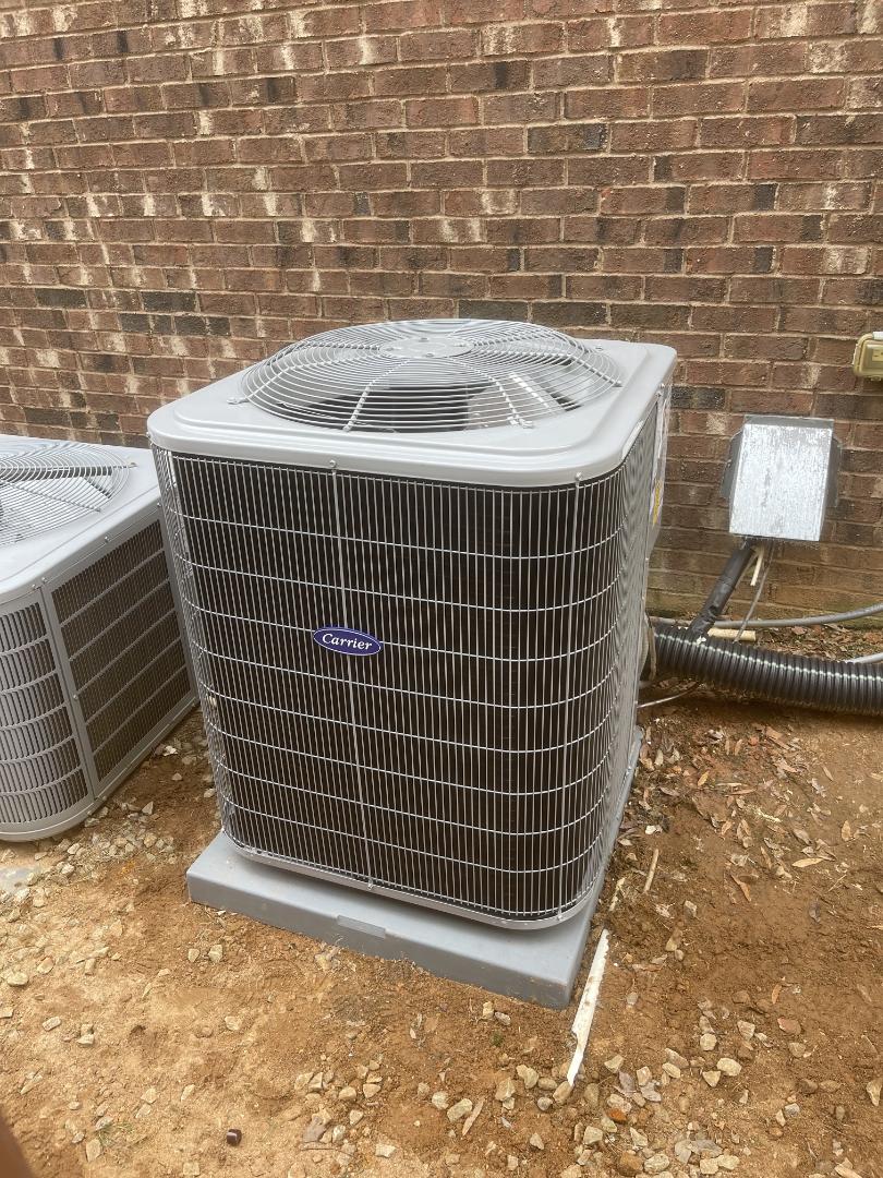 Installed new Carrier High Efficiency gas furnace and Carrier condenser 