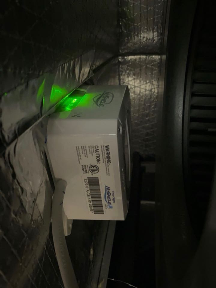 Ionizer air purifier installed during heat maintenance 