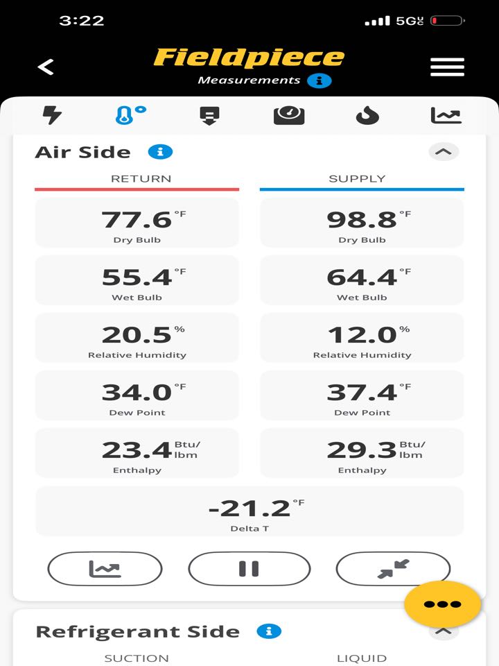 Taking air temperature readings