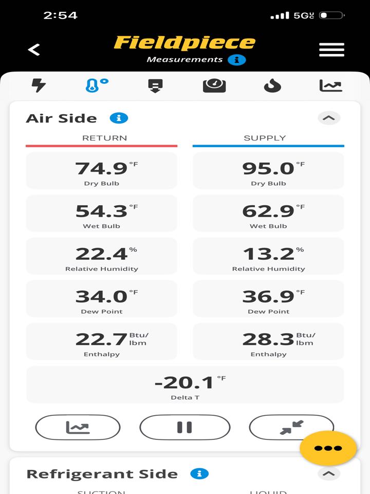 Taking air temperature readings