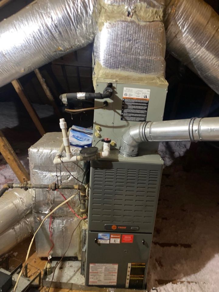 Gas furnace heat maintenance with camera inspection of components.