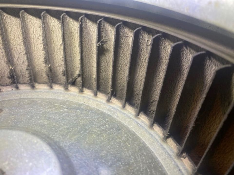 Smyrna, GA - Before and after blower assembly chemical cleaning. Improved airflow.