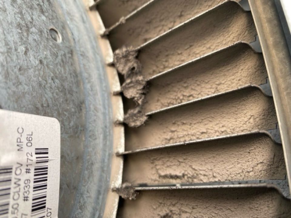 Kennesaw, GA - Before and after chemically cleaned blower assembly to improve airflow and air quality.