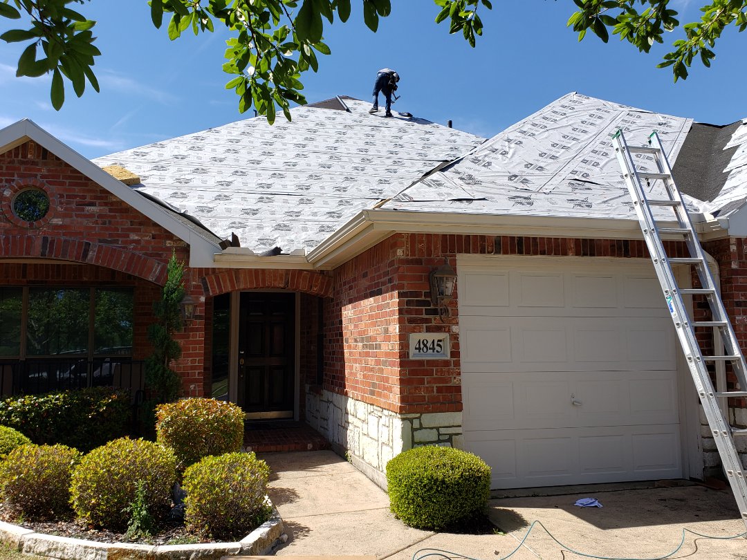 Mesquite, TX - We are not just replacing, but we are upgrading our customer's roof. Originally he had 3-tab / 25 year shingles, plastic vents and metal in his valleys. We've upgraded him to an architectural 30-year shingle, all metal vents, and ice and water guard in his valleys. ALL AT NO EXTRA CHARGE! Mesquite, TX - We are not just replacing, but we are upgrading our customer's roof. Originally he had 3-tab / 25 year shingles, plastic vents and metal in his valleys. We've upgraded him to an architectural 30-year shingle, all metal vents, and ice and water guard in his valleys. ALL AT NO EXTRA CHARGE!