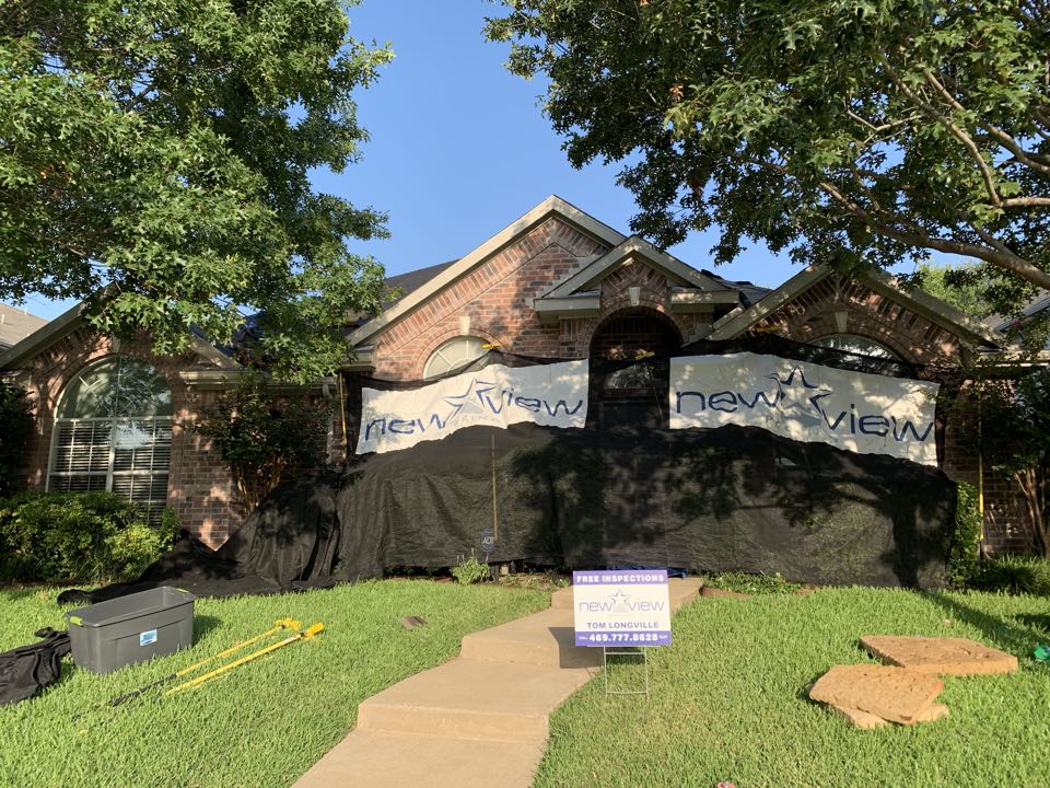 Plano, TX - Replacing our customers roof while providing them total property protection. We are upgrading them from three tab to GAF timberline natural shadow 30 year architectural shingle. We are also upgrading them to synthetic felt underlayment and ice and water shield in their valleys. Plano, TX - Replacing our customers roof while providing them total property protection. We are upgrading them from three tab to GAF timberline natural shadow 30 year architectural shingle. We are also upgrading them to synthetic felt underlayment and ice and water shield in their valleys.