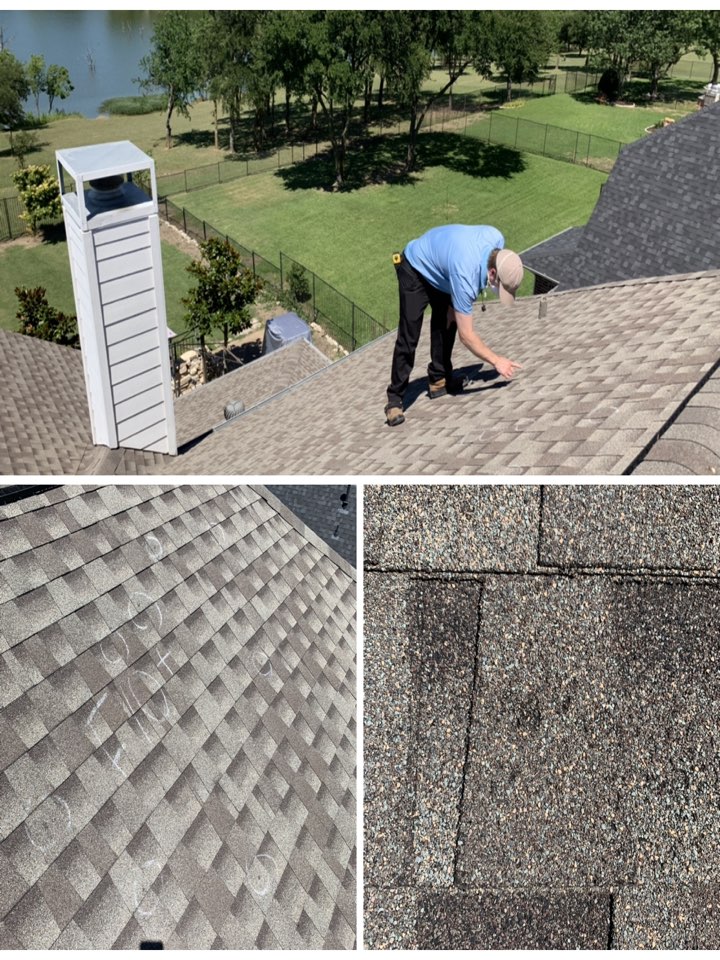 Rowlett, TX - Our customer tried their first adjustment on their own... and insurance balked at replacing the roof. Then they called us, we inspected, scheduled a re-adjustment... and now their entire roof is being replaced thru insurance. Call us for a free inspection and to help with your claim! Rowlett, TX - Our customer tried their first adjustment on their own... and insurance balked at replacing the roof. Then they called us, we inspected, scheduled a re-adjustment... and now their entire roof is being replaced thru insurance. Call us for a free inspection and to help with your claim!