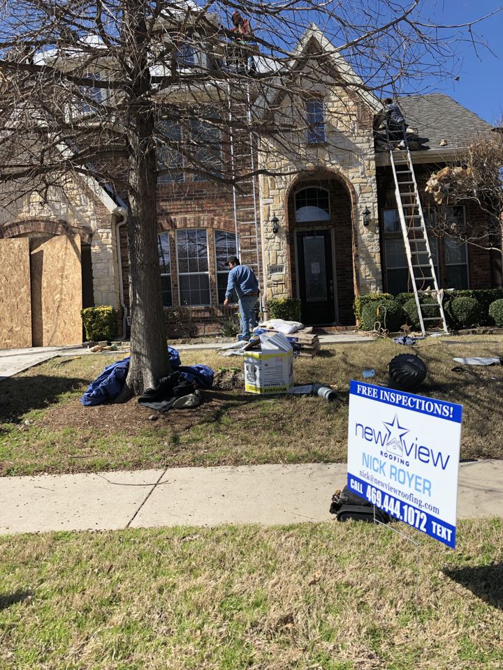 Frisco, TX -
Replacing a new GAF roof due to recent wind and hail storms in the FriscoTx area. In addition to the roof we are replacing the hail damaged gutters and re staining the fence. All work was approved and paid for by Allstate insurance and the roof includes our lifetime workmanship warranty Frisco, TX -
Replacing a new GAF roof due to recent wind and hail storms in the FriscoTx area. In addition to the roof we are replacing the hail damaged gutters and re staining the fence. All work was approved and paid for by Allstate insurance and the roof includes our lifetime workmanship warranty