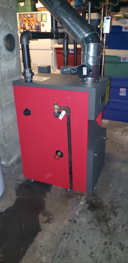 Steam boiler installation 