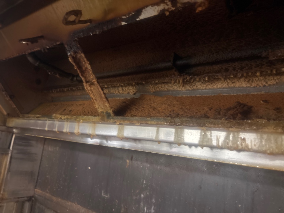 Before cleaning the hood 