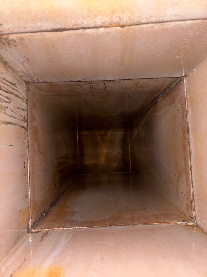 After pictures of a exhaust fan ductwork cleaned 